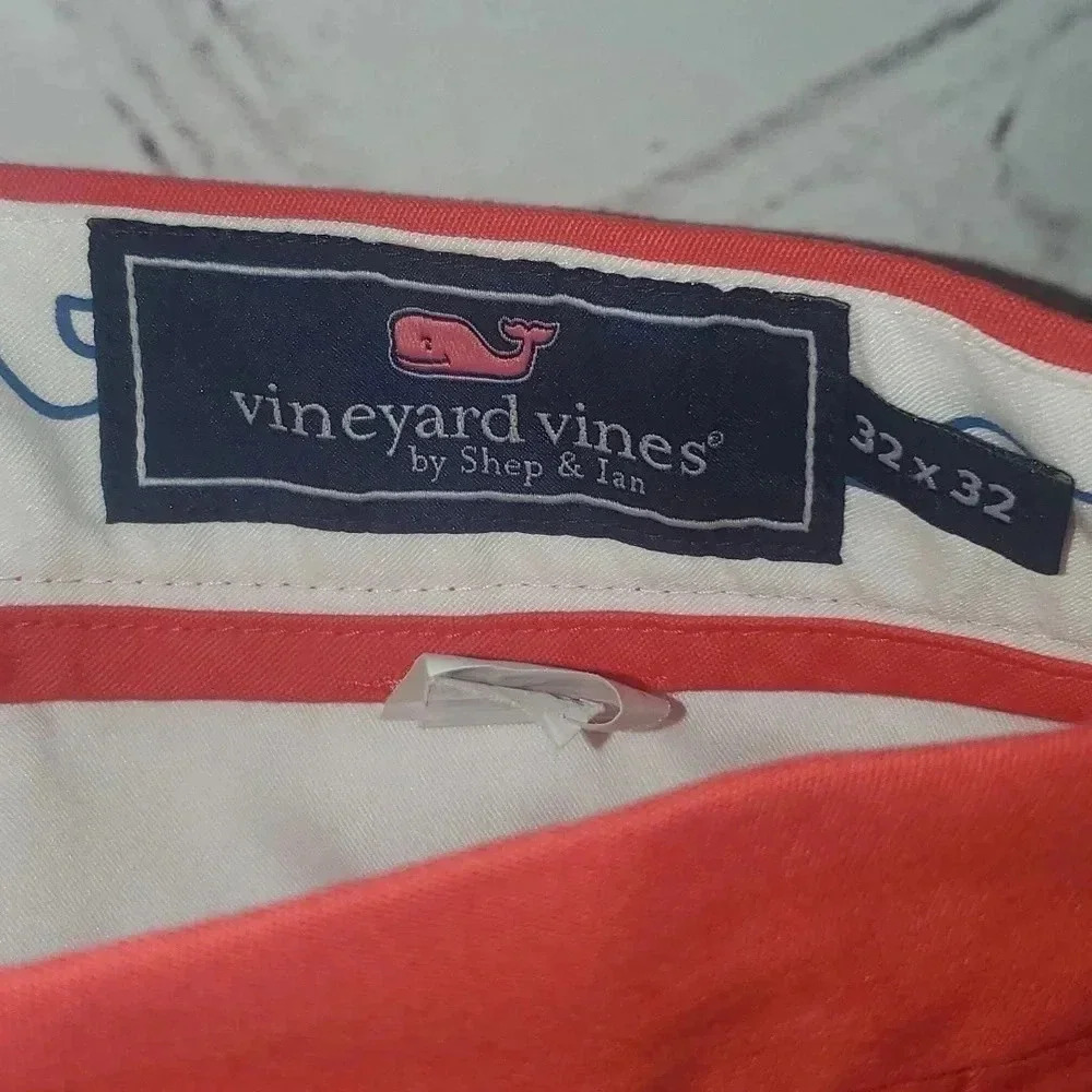 Vineyard Vines Breaker Pants Mens 32x32 Lobster Reef Stretch Mid Rise Preppy - Picture 10 of 14